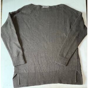 LOFT Women’s Sz XL Brown Sweater Tunic Cotton, Nylon, Rayon & Camel Hair Blend